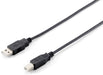 Equip USB 2.0 Cable/USB A Male to USB B Male / 3 m Black