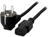 Equip Power Cable Connection Schukon. 1.80 m Angled Black Polybag