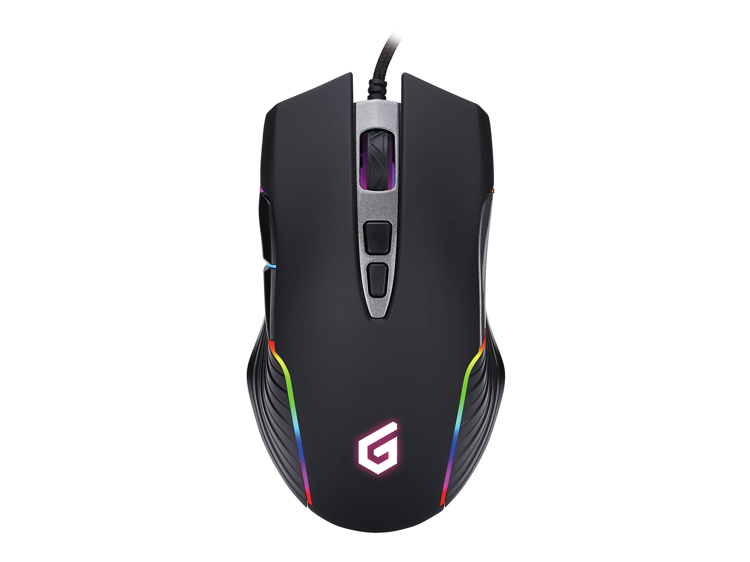 Conceptronic DJEBBEL03B 7D USB Gaming Mouse, Adjustable up to 7200DPI, 7 Programmable Buttons (Windows only), High sensitivity IC sensor, Rubberised finishing, 1.5m Braided Cable