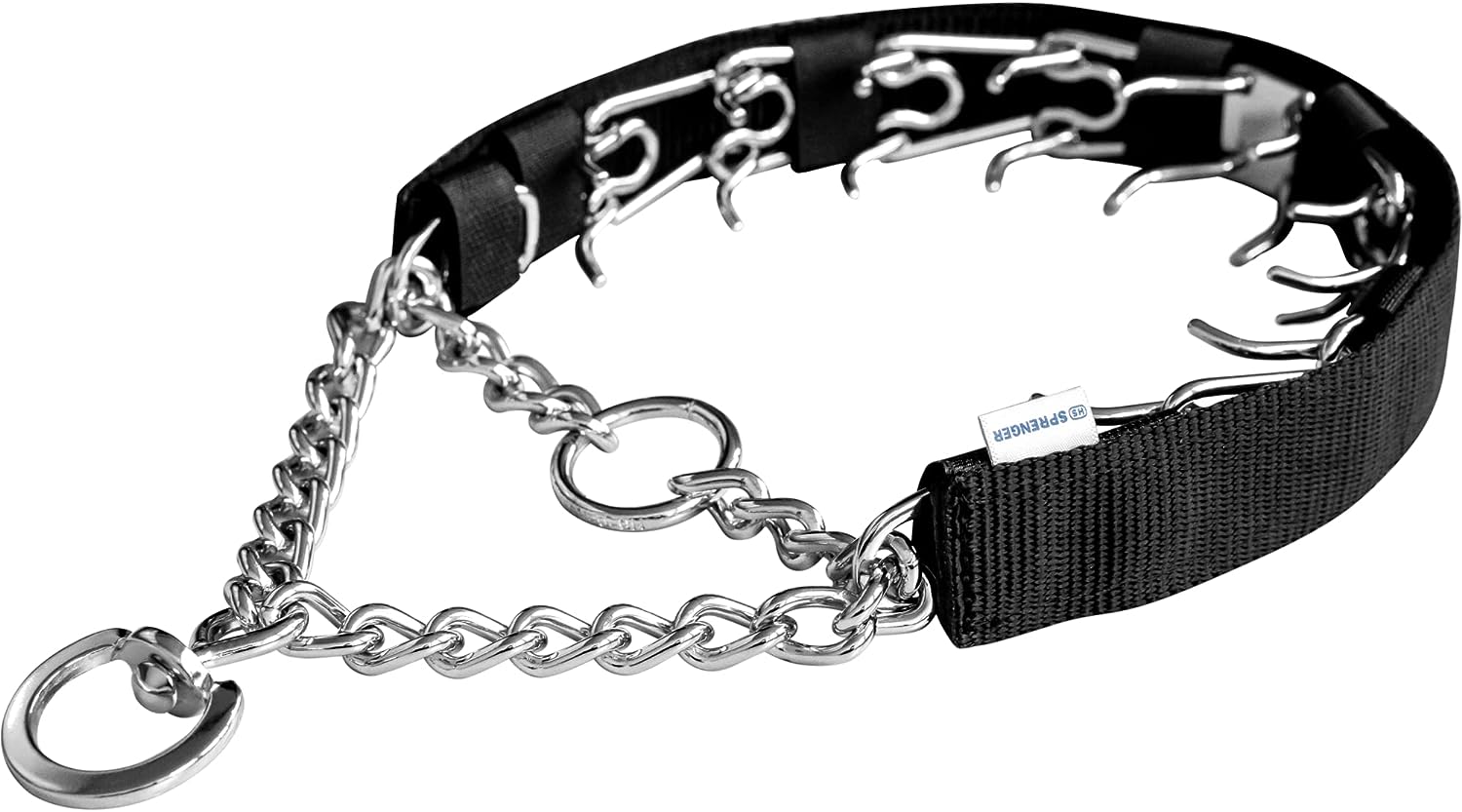 Herm Sprenger Black Nylon Cover for Ultra-Plus Pinch Dog Collar for Small Medium Large Dogs Durable Protector for Dog Training Prong Collar (16in (40cm