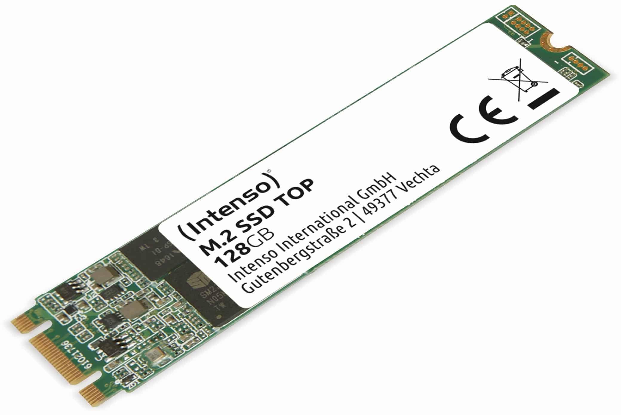 Intenso M.2 SSD Top - Unidad de Estado sólido de 128 GB (M.2 2280, SATA III, hasta 550 MB/s)