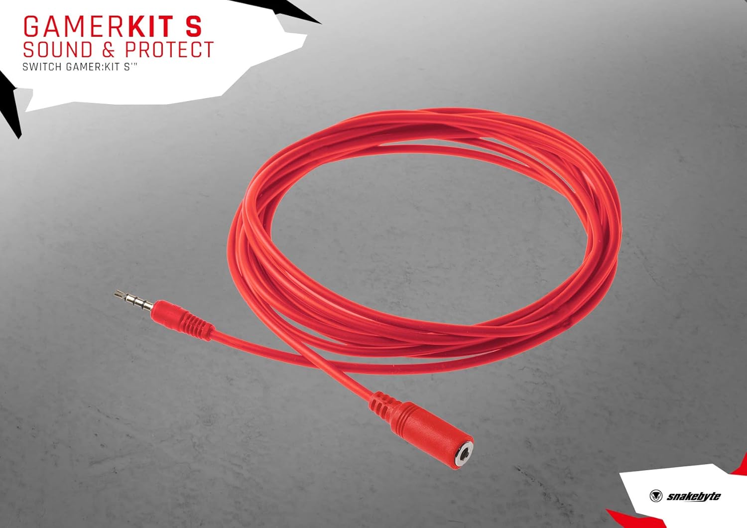 snakebyte Switch GAMER:KIT S - Sound & Protect - Set incl. Headset, 9H Glas Screen Protector and 2 Rubber Control Caps - Cable lenghts up to 4.5m for use with (Nintendo Switch)