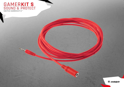 snakebyte Switch GAMER:KIT S - Sound & Protect - Set incl. Headset, 9H Glas Screen Protector and 2 Rubber Control Caps - Cable lenghts up to 4.5m for use with (Nintendo Switch)