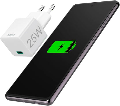 Hama Fast Charger, USB-C, PD/Qualcomm®, Mini Charger, 25 W, White