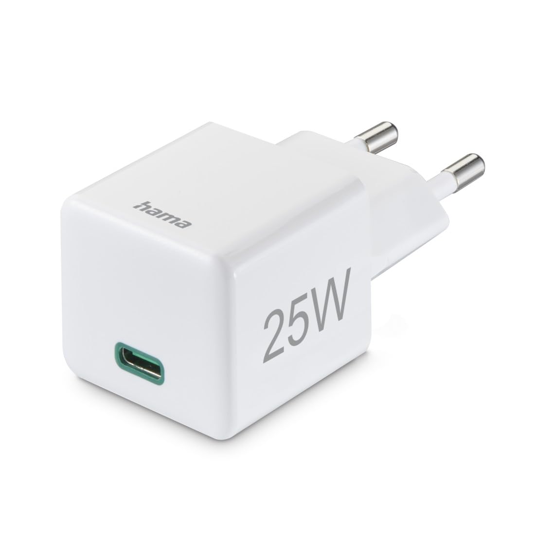 Hama Fast Charger, USB-C, PD/Qualcomm®, Mini Charger, 25 W, White