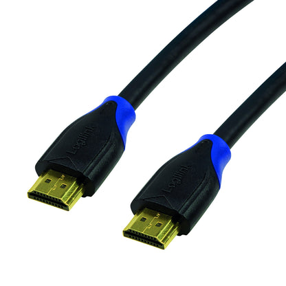 Logilink CH0065 HDMI Connection Cable Standard High Speed with Ethernet for Resolutions up to 4096 x 2160, Ultra HD and 3D Black, 7.5 m 7,5 m