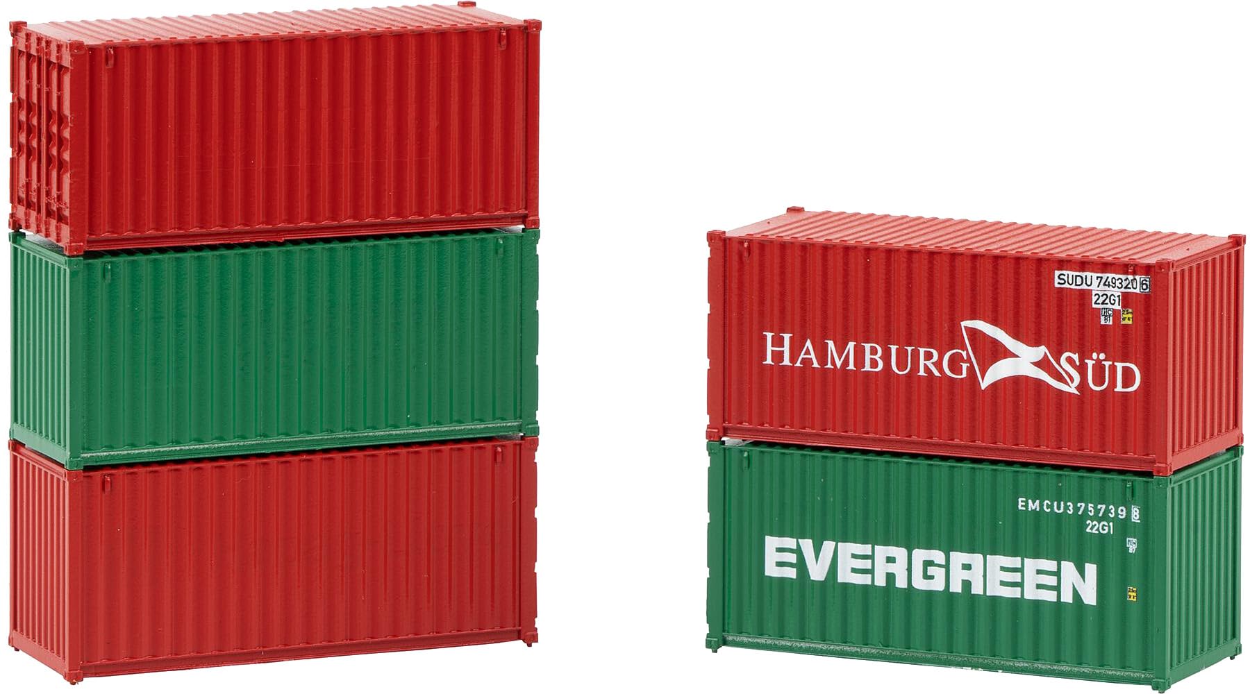 Faller 20' 182051 H0 Container Pack of 5
