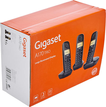 Landline Telephone Gigaset A170 Trio Black Amber