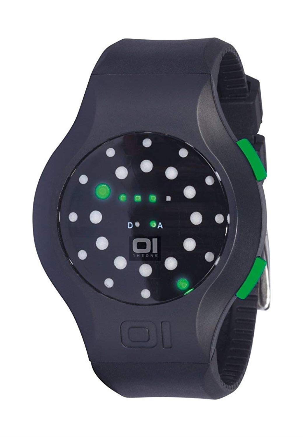 The One Unisex Binary Quartz Watch with Rubber Strap MK202G3