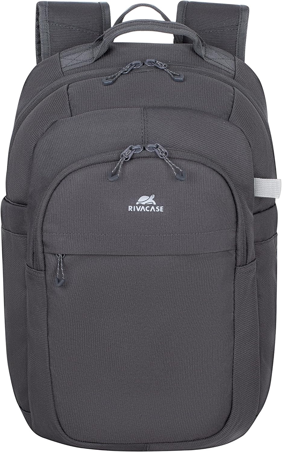Rivacase modischer Rucksack, kleiner Laptoprucksack für Damen und Herren, Cityrucksack für Tablet bis 14 Zoll – wasserabweisender Rucksack für Arbeit und Freizeit / 16L Grau