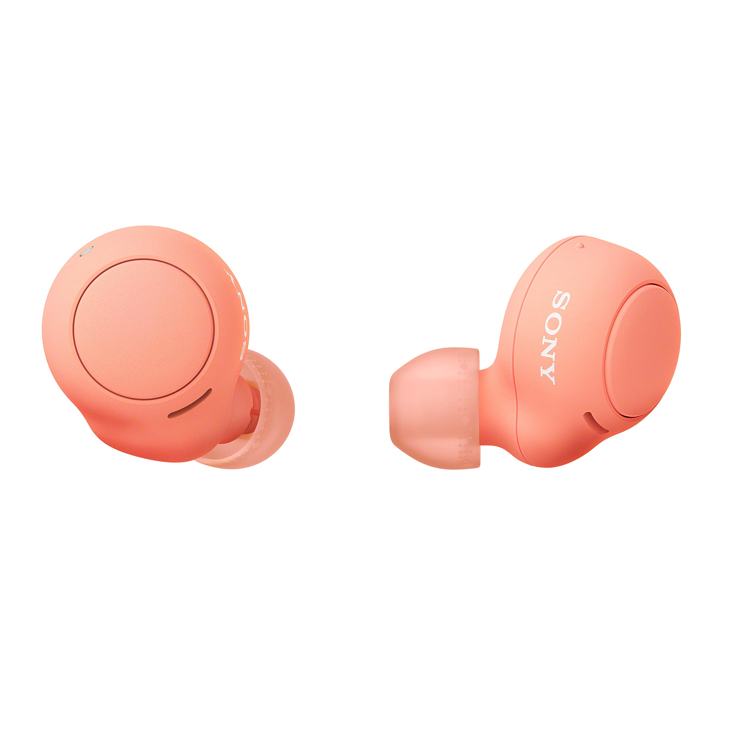 Sony WF-C500 True Wireless Headphones - Up to 20 hours battery life with charging case - Voice Assistant compatible - Built-in mic for phone calls - Reliable Bluetooth® connection - Orange Orange Single
