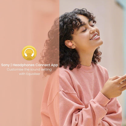 Sony WF-C500 True Wireless Headphones - Up to 20 hours battery life with charging case - Voice Assistant compatible - Built-in mic for phone calls - Reliable Bluetooth® connection - Orange Orange Single