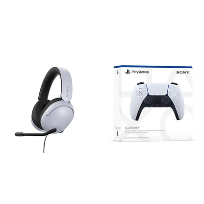 Sony INZONE H3 Gaming Headset - 360 Spatial Sound for Gaming - Boom microphone - PC/PlayStation5 & PlayStation 5 DualSense Wireless Controller Inzone H3 + DualSense Controller (PS5)