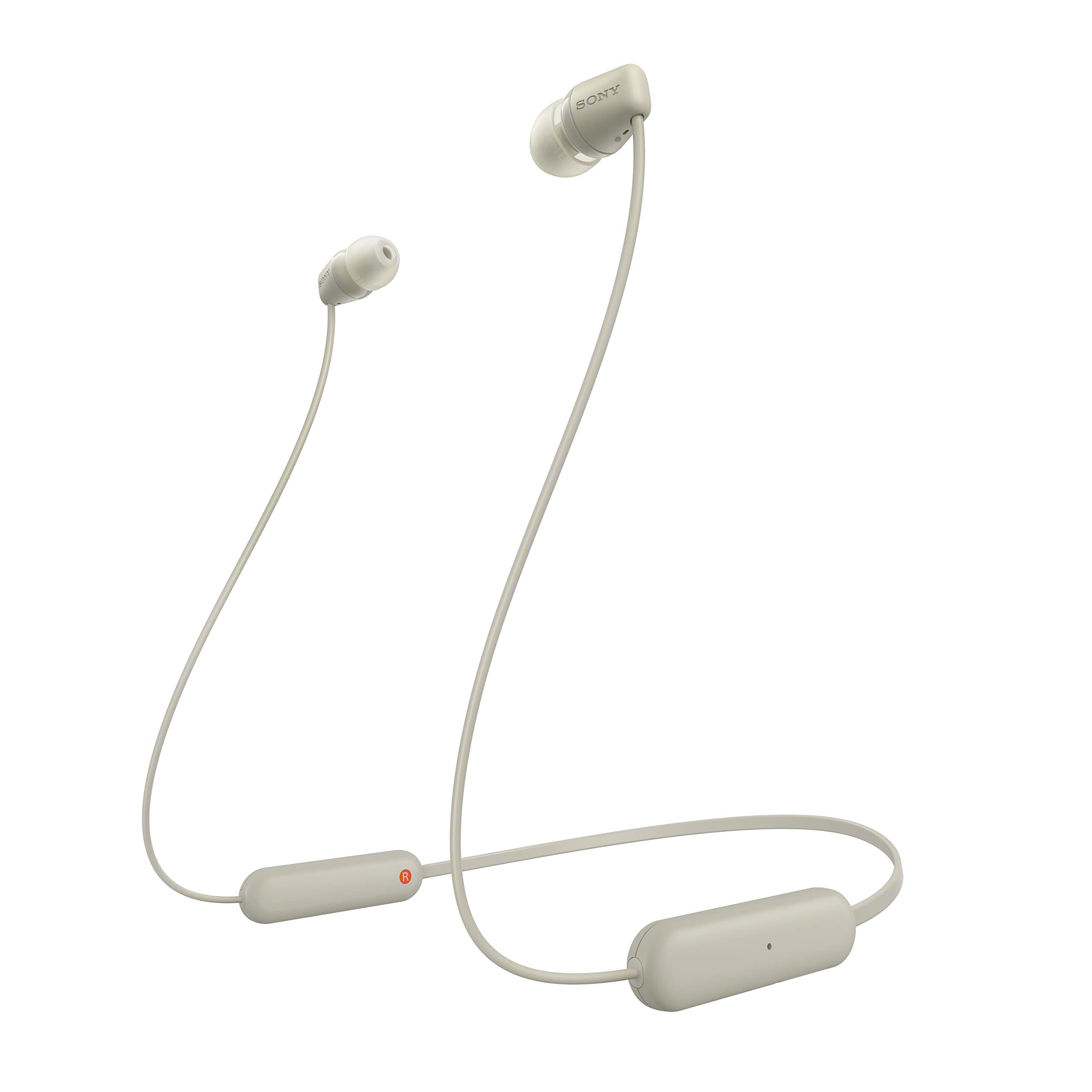 Sony WI-C100 Wireless In-ear Headphones - Up to 25 hours of battery life - Water resistant - Built-in mic for phone calls - Voice Assistant compatible - Reliable Bluetooth® connection