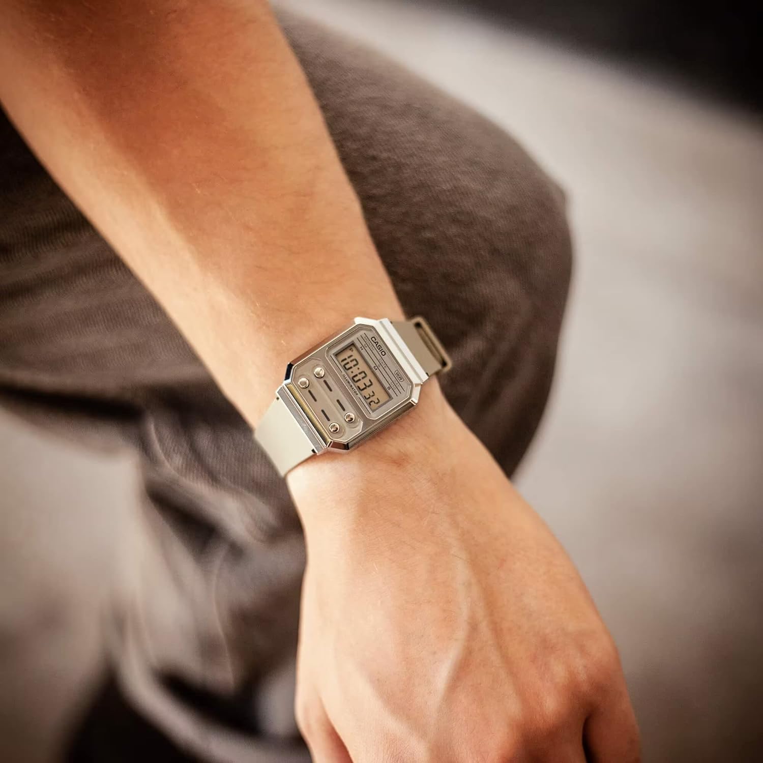 Casio Unisex's Digital Quartz Watch with Plastic Strap A100WEF-3AEF