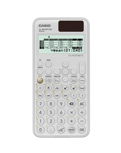 Casio FX-991SP CW – Scientific Calculator, Recommended for Spanish and Portuguese Curriculum, 5 Languages, Over 560 Functions, Solar, White