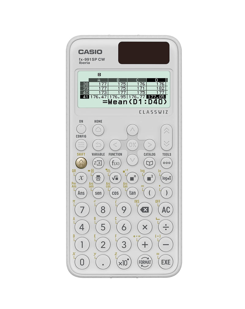 Casio FX-991SP CW – Scientific Calculator, Recommended for Spanish and Portuguese Curriculum, 5 Languages, Over 560 Functions, Solar, White