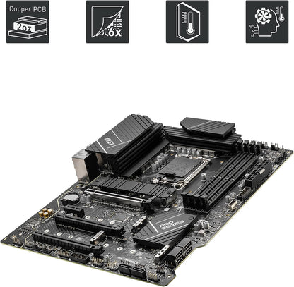 MSI PRO Z790-P WIFI Motherboard ATX - Supports Intel Core 12/13th Gen Processors, LGA 1700, DDR5 Boost (7000+MHz/OC), 1 x PCIe 5.0 x16, 1 x PCIe 4.0 x16, 4 x M.2 Gen4, 2.5Gbps LAN, Wi-Fi 6E
