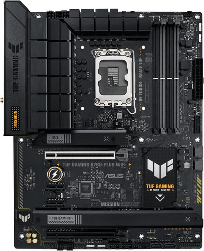 ASUS TUF GAMING B760-PLUS WIFI Mainboard Sockel Intel LGA 1700 (Intel B760, ATX, DDR5 Speicher, PCIe 5.0, 2x M.2, WiFi6, Thunderbolt 4, Aura Sync