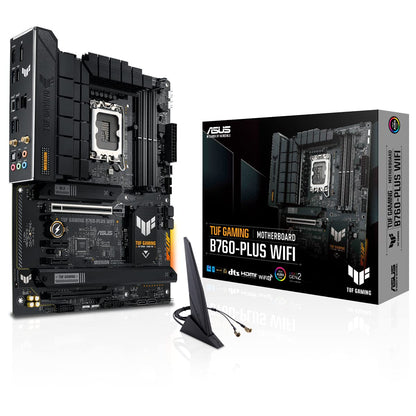 ASUS TUF GAMING B760-PLUS WIFI Mainboard Sockel Intel LGA 1700 (Intel B760, ATX, DDR5 Speicher, PCIe 5.0, 2x M.2, WiFi6, Thunderbolt 4, Aura Sync