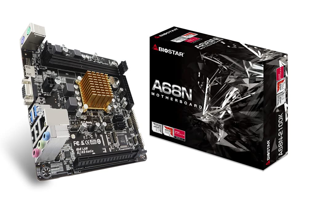 Biostar A68N-2100K Mainboard (E1-6010,mITX,HD8210