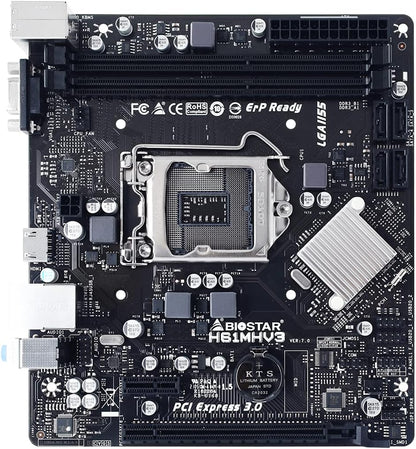 BIOSTAR PC and Laptop Accessories Brand Model Motherboard 1155 H61MHV3 MATX