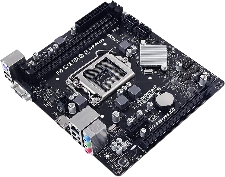 BIOSTAR PC and Laptop Accessories Brand Model Motherboard 1155 H61MHV3 MATX