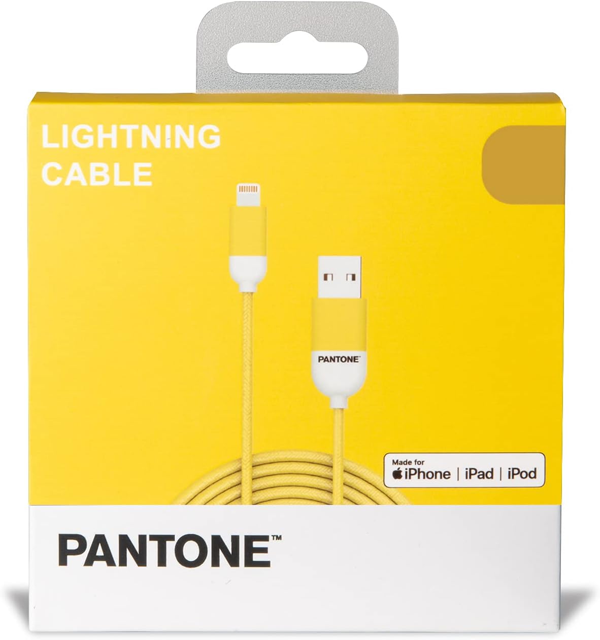 Pantone PTLCS0015Y Lightning Cable, 2.4A, 1M Length