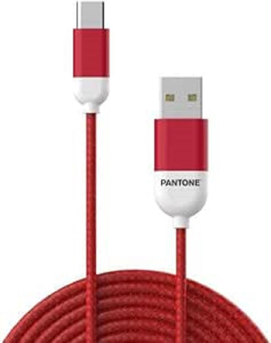 PANTONE CELLY CABLE USB A USBC ROJO
