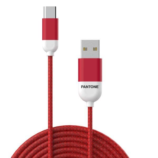 PANTONE CELLY CABLE USB A USBC ROJO