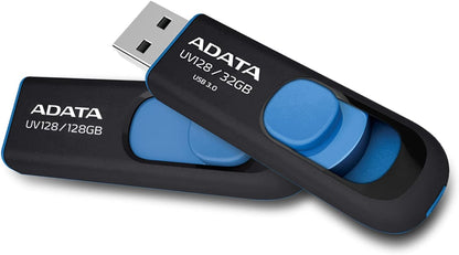 ADATA UV128 128GB USB3.1 Flash Drive, black/blue AUV128-128G-RBE