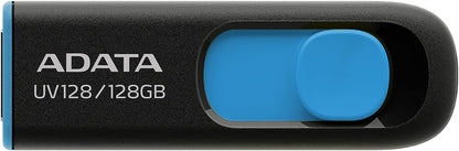 ADATA UV128 128GB USB3.1 Flash Drive, black/blue AUV128-128G-RBE