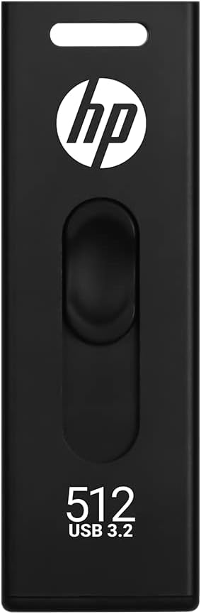 HP x911w USB SSD 3.2 Flash Drive 512GB, 410MB/s Read Speed, 300MB/s Write Speed, Push and Pull design HP x911w 512GB