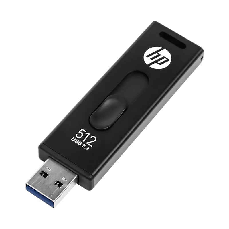 HP x911w USB SSD 3.2 Flash Drive 512GB, 410MB/s Read Speed, 300MB/s Write Speed, Push and Pull design HP x911w 512GB