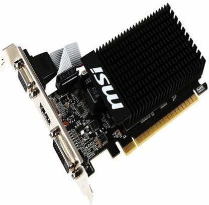 MSI GeForce GT 710 2GD3H LP Graphics Card '2GB DDR3, 954MHz, Low Profile, Low Consumption, VGA, DVI-D, HDMI, HTPC, Silent Passive Fanless Cooling System'