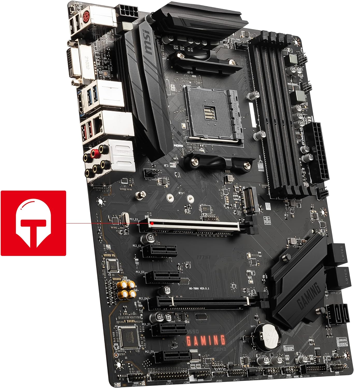 MSI B550 GAMING GEN3 Motherboard, ATX, AM4 - AMD Ryzen 5000 Ready - DDR4 Boost 4400+MHz/OC, PCIe 3.0 x16 Slots, 1 x M.2 Gen3 Slot, 1G LAN