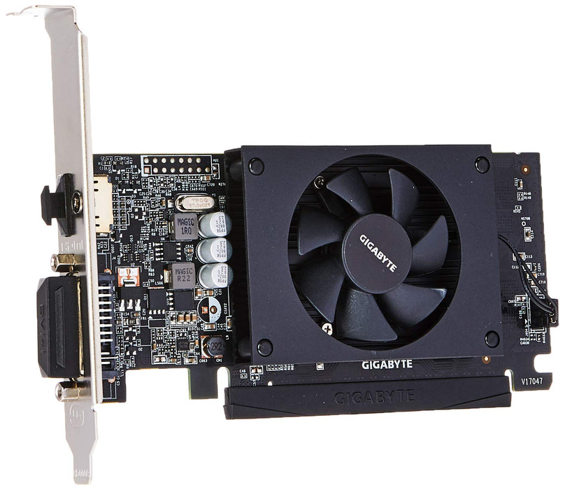 GIGABYTE Nvidia Geforce GT710 GV-N710D5-2GL 2 GB GDDR5 PCI Express Graphics Card - Black ,E082177 Single