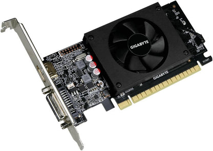 GIGABYTE Nvidia Geforce GT710 GV-N710D5-2GL 2 GB GDDR5 PCI Express Graphics Card - Black ,E082177 Single