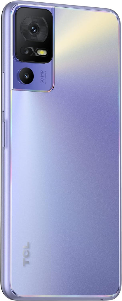 TCL 40 SE 128 GB - Smartphone with 6.75 inch (90 Hz, 4 GB-128 GB, Expandable MicroSD, Expandable RAM, Dual SIM, Camera 50 MP, Battery 5010 mAh, Dual Stereo Speaker, Android 13) Twilight Violet