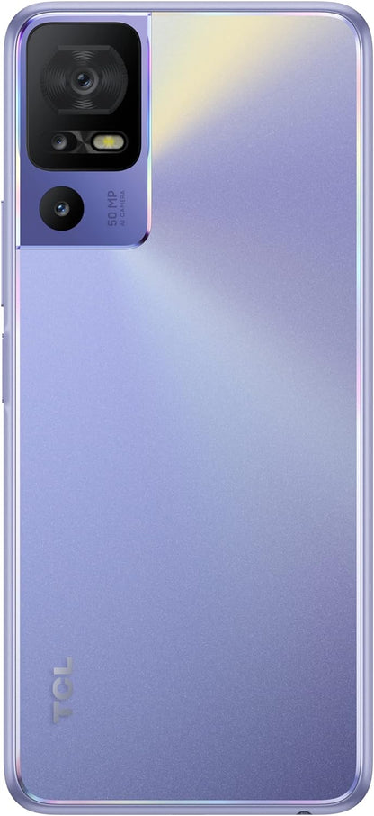 TCL 40 SE 128 GB - Smartphone with 6.75 inch (90 Hz, 4 GB-128 GB, Expandable MicroSD, Expandable RAM, Dual SIM, Camera 50 MP, Battery 5010 mAh, Dual Stereo Speaker, Android 13) Twilight Violet