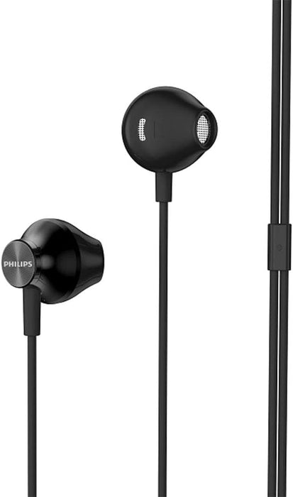 PHILIPS In-Ear Headphones UE100BK/00 with Improved Bass Performance (14.2-mm Neodymium Driver, Ergonomic Design, 1-m Cable), Black
