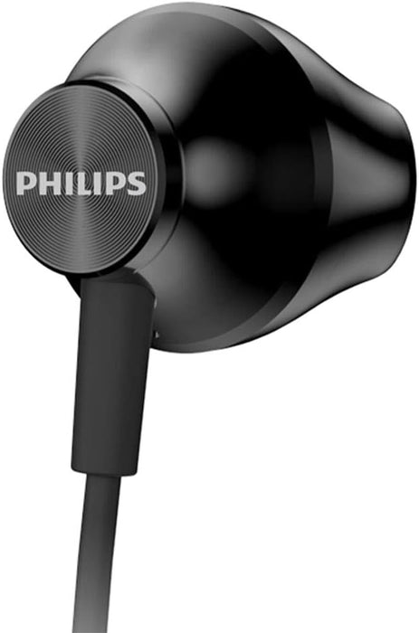 PHILIPS In-Ear Headphones UE100BK/00 with Improved Bass Performance (14.2-mm Neodymium Driver, Ergonomic Design, 1-m Cable), Black