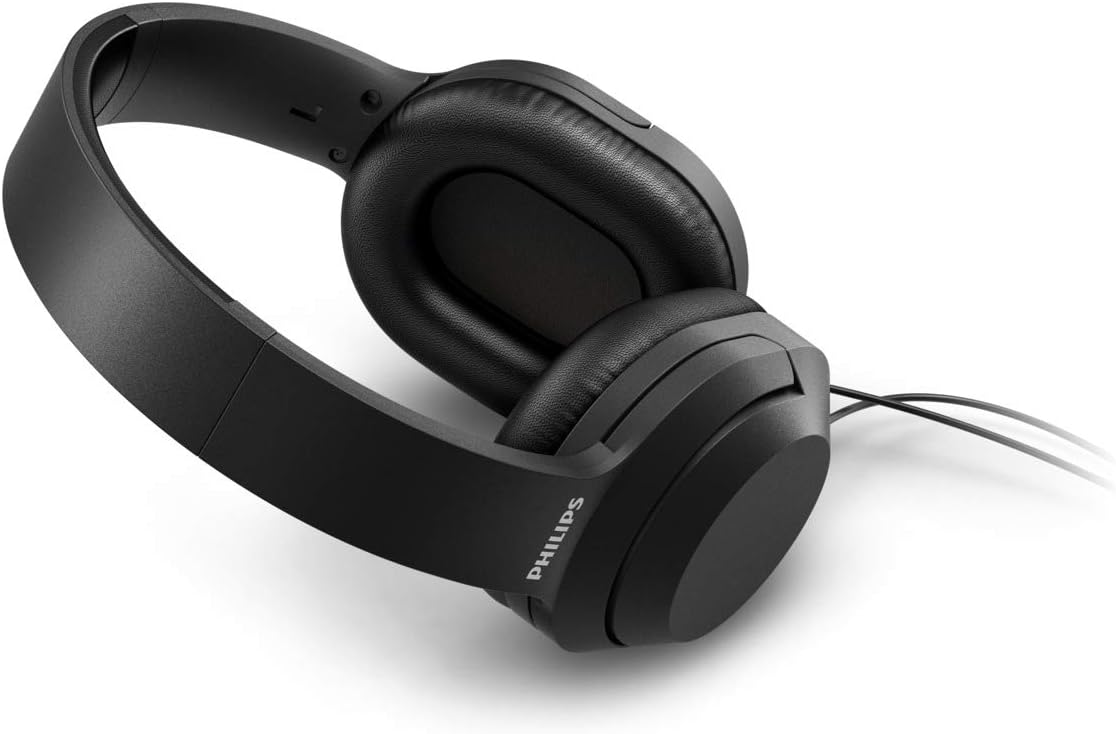 Philips Audio H2005BK/00 Over-Ear Stereo Headphones Wired (2 m Cable, 40 mm Neodymium Drivers, Passive Noise Isolation) Black & Sony MDR-ZX110 Overhead Headphones - Black, BASIC, Pack of 1