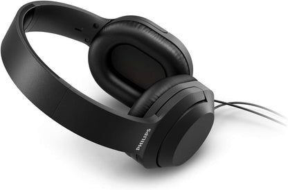 Philips Audio H2005BK/00 Over-Ear Stereo Headphones Wired (2 m Cable, 40 mm Neodymium Drivers, Passive Noise Isolation) Black & Sony MDR-ZX110 Overhead Headphones - Black, BASIC, Pack of 1