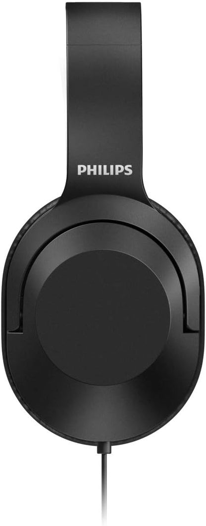 Philips Audio H2005BK/00 Over-Ear Stereo Headphones Wired (2 m Cable, 40 mm Neodymium Drivers, Passive Noise Isolation) Black & Sony MDR-ZX110 Overhead Headphones - Black, BASIC, Pack of 1
