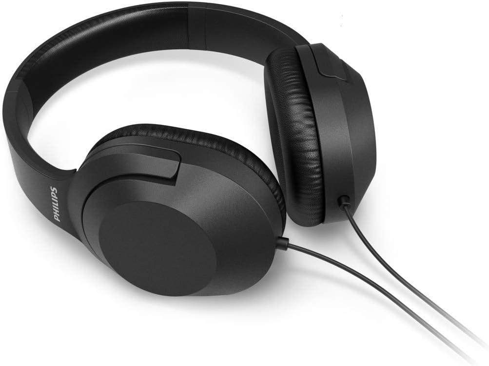 Philips Audio H2005BK/00 Over-Ear Stereo Headphones Wired (2 m Cable, 40 mm Neodymium Drivers, Passive Noise Isolation) Black & Sony MDR-ZX110 Overhead Headphones - Black, BASIC, Pack of 1