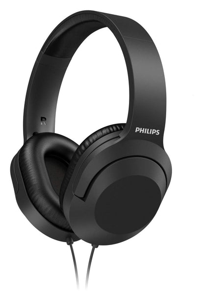 Philips Audio H2005BK/00 Over-Ear Stereo Headphones Wired (2 m Cable, 40 mm Neodymium Drivers, Passive Noise Isolation) Black & Sony MDR-ZX110 Overhead Headphones - Black, BASIC, Pack of 1