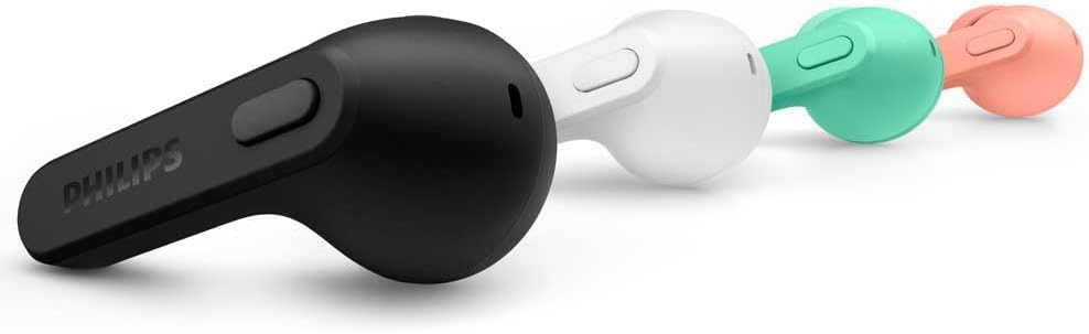 PHILIPS TAT2206GR/00 Earbuds, Adults In Ear Earbuds, Splash and Sweat Resistant, Bluetooth, Up to 18 Hours Play Time, Soft silicone Ear-Tip Covers in 3 Sizes, Built In Mic, Comfortable Fit