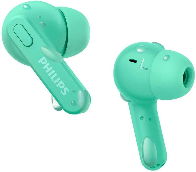 PHILIPS TAT2206GR/00 Earbuds, Adults In Ear Earbuds, Splash and Sweat Resistant, Bluetooth, Up to 18 Hours Play Time, Soft silicone Ear-Tip Covers in 3 Sizes, Built In Mic, Comfortable Fit