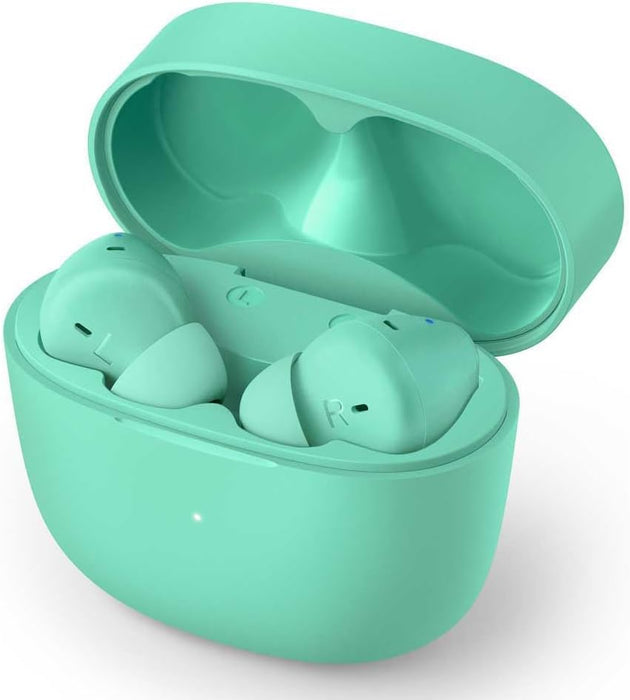 PHILIPS TAT2206GR/00 Earbuds, Adults In Ear Earbuds, Splash and Sweat Resistant, Bluetooth, Up to 18 Hours Play Time, Soft silicone Ear-Tip Covers in 3 Sizes, Built In Mic, Comfortable Fit